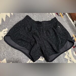 lululemon Track That High Lined Rise Shorts Leopard Camo 3”